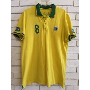 Loft The Original 2014 World Cup Brazil #8 Yellow‎ Polo Shirt Size XL Slim FIt